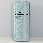 Aprint Decor - Vinyle adhésif décoratif pour réfrigérateur, spécial sans bulles, branches sur fond bleu - 70x185cm