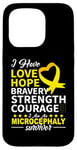 Coque pour iPhone 15 Pro Ruban jaune de sensibilisation à la microcéphalie - Soutien de l'amour et de l'espoir