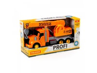 Polesie 86617 'Profi' Kranbil Med Drivning, Orange, Ljus, Ljud I Låda