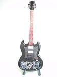 Guitare miniature Gibson SG noire AC DC