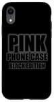 Coque pour iPhone XR Coque de téléphone drôle rose – Édition noire pour hommes, femmes, enfants