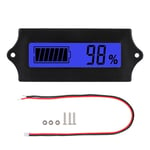 12-84V GY-6G Batteri Ström LCD Display Spänningsmätare Voltmeter med Ljus Alarm (Blått Ljus)