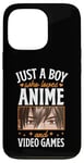 Coque pour iPhone 13 Pro Juste un garçon qui aime les anime et les jeux vidéo