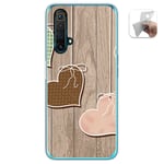 Housse En Gel TPU Pour Realme X3 SUPERZOOM / X50 5G Design Cœurs Bois Dessins