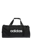 adidas Linear Duffel Bag, Medium, Black/Black/White