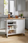 Kitchen Island Trolley with Drawer and Cabinet