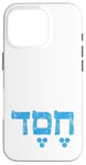 Coque pour iPhone 16 Pro Hesed Lettres hébraïques originales pour mot Hesed Loving-Kindness