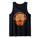 Tis The Skeletwins Matching Halloween Twins Funny Skeletons Tank Top