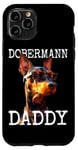 Coque pour iPhone 11 Pro Dobermann Daddy Chiens Papa Fête des Pères Dad Dobermans