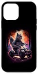 iPhone 12 mini Retro Squirrel on ATV with Mountain Sunset Adventure Design Case