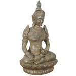 Biscottini Statue Bouddha L33,5xPR23,5xH51,5 cm - Bouddha en résine Peinte - Figurine décorative Maison représentant Bouddha - Statue Bouddha d'intérieur et extérieur