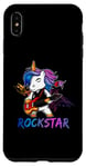 Coque pour iPhone XS Max Licorne Rock Star Guitare à bascule Musique Chanteur Rock Band