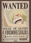 One Piece Poster Ricercato "Wanted Vinsmoke Sanji" 52 x 38 cm AbyStyle