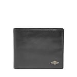 Fossil Portefeuille pour hommes Ryan, Portefeuille en cuir noir 10,8 cm L x 1,91 cm l x 8,89 cm H ML3729001