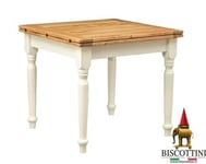 Biscottini Table Cuisine Bois Massif Extensible Ouverture Livre Pays