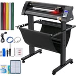 Plotter de Decoupe Vinyle 720 mm Traceur de Coupe, Machine de Decoupe Vinyle avec Logiciel Signmaster Support de Sol, Coupe-Vinyle led Panneau