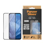 Google Pixel 8a PanzerGlass Ultra Wide Fit Skjermbeskyttelsesglass - Platinum Strength - Svart Kant