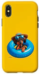 Coque pour iPhone X/XS P.D.Moreno Flotteur gonflable pour piscine Motif teckel