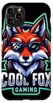 Coque pour iPhone 11 Pro Cool Fox Gaming Renard Casque Lunettes