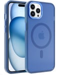 SOOFUN Magnetic for iPhone 15 Pro Max Case, Translucent Matte Phone Case for iPhone 15 Pro Max Compatible with Magsafe Shockproof Protective Cover for Men Women Slim Case for iPhone 15 Pro Max, Blue