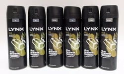 6 x Lynx Gold XL Men Body Spray