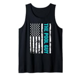 The Pool Guy USA American Flag Patriotic 4th Of July Tank Top