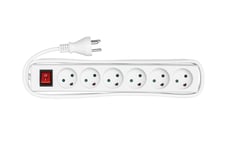 MicroConnect - Power Strip 1.8m White