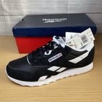 Reebok Classic Nylon Black White Training Gym Shoes Trainers Womens UK7 | FV4506