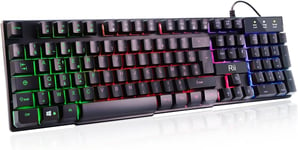 Clavier Gamer - AZERTY - Nouveau Clavier USB Filaire - 105 Touches Semi-Mécaniqu