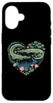 iPhone 16 Cute Alligator Heart Crocodile Gator for Kids Case