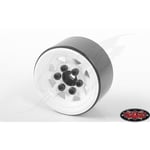 [FR] Rc4Wd Stamped Steel 1.0 Stock Beadlock Wheels (White) - RC4ZW0111