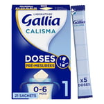 Laboratoire Gallia, Calisma 1 Doses Pré-Mesurées 0-6 Mois , Prêt à l'Emploi, Simple, Précis, Pratique, Association Uique d'Ingrédients, Lait en Poudre en Doses, 21 Sachets de 5 Doses (479g), Lot x1