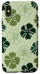 Coque pour iPhone X/XS Green Hibiscus Floral Hawaiian Flowers Island Tropical Beach