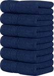 Utopia Towels - Lot de 6 Serviettes de Toilette de Luxe, (41 x 71 CM) 100% Coton filé, légères et très absorbantes pour la Salle de Bain, Le Voyage, Le Camping, l'hôtel et Le Spa (Bleu Marine)