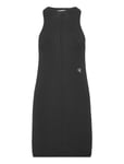 Knitted Tank Dress Kort Klänning Black Calvin Klein Jeans