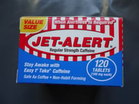 JET ALERT CAFFINE 120 TABLETS Energy REGULAR STRENGTH 100mg brand new in box