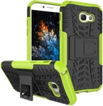 Samsung A5 2017 Coque - Etui Housse Robuste Protection De Double Couche D'armure Lourde Antichoc Housse Avec Béquille Pour Samsung Galaxy A5 2017. Hyun Green