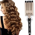 Hair Crimper Curling Rauta Keraamiset Kihartimet Wavers Curler Wand Nopeasti lämmittävät hiusten aaltoilutyökalut kaikentyyppisille hiuksille-Option Gold