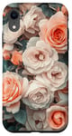 Coque pour iPhone XR Rose en fleurs complexes - Motif floral pastel