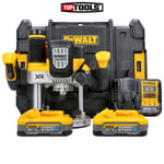 Dewalt DCW620H2-GB 18V XR Brushless Plunge Router + 2 x 5Ah Powerstack Batteries