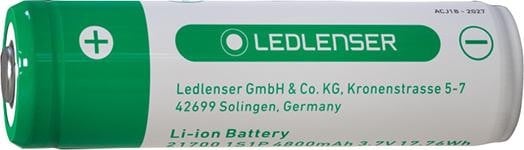 Ledlenser Rechange 21700 3,7V 4800mAh pour H7R+P7R (Nouvelle Version) Batterie