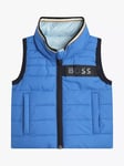 BOSS Kids' Reversible Padded Gilet, Blue