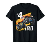 4 Year Old Shirt 4th Birthday Boy Monster Truck Car T Shirt T-Shirt