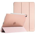 ProCase Coque pour iPad Air 11 Pouces (M2) 2024, Air 5ème 2022, iPad Air 4ème 2020 10.9 Pouces, Étui de Protection Anti-Chute, Rabat Magnétique Stable -Rose d'or