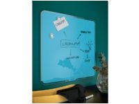 Leitz Cosy - Whiteboard-tavla - väggmonterbar - 450 x 450 mm - tempererat glas - magnetisk - lugn blå