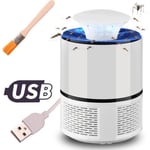 Lampe Anti-Insecte,USB Moustique tueur lampe Anti-Moustique Bug Insectes lumière Électronique Antiparasitaires UV Lumière+brosse