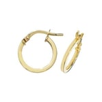 James Moore TH ER1007-10 9k Yellow Gold Hoop Earrings 10 mm Jewellery