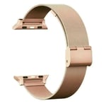 Or Rose 38mm 40mm 41mm-Bracelet en maille pour Apple Watch, en acier inoxydable, pour Iwatch série SE  3, 38