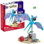 BK492	lot de 6 pcs : Mega Blocks Pokemon Zubats 15x18cm