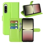 Sony Xperia 10 V      Pu Wallet Case    [Green]